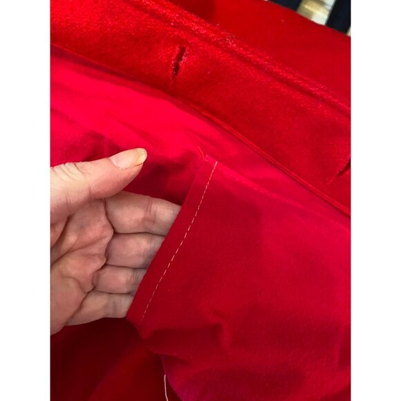 Vintage Johnson Woolen Mills Red Wool Jacket Size 44 USA Buttons 4 Pockets - Picture 8 of 12